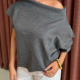 Asta Sleeveless Strik - Grå - ByStenholt.dk