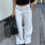 Audrey Low Waist Jeans - Hvid - ByStenholt.dk