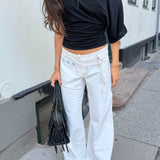 Audrey Low Waist Jeans - Hvid - ByStenholt.dk