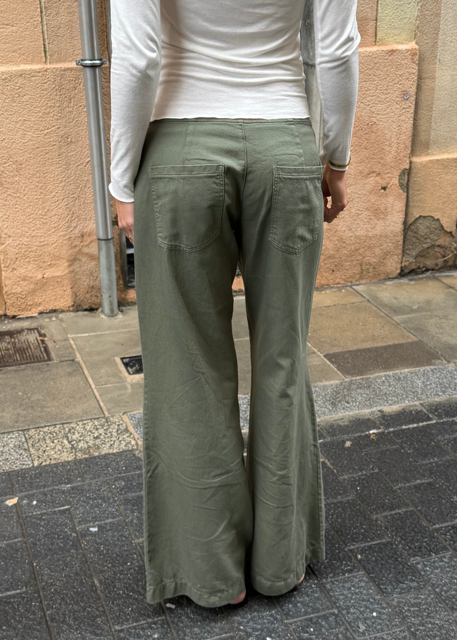 Audrey Low Waist Jeans - Khaki - ByStenholt.dk