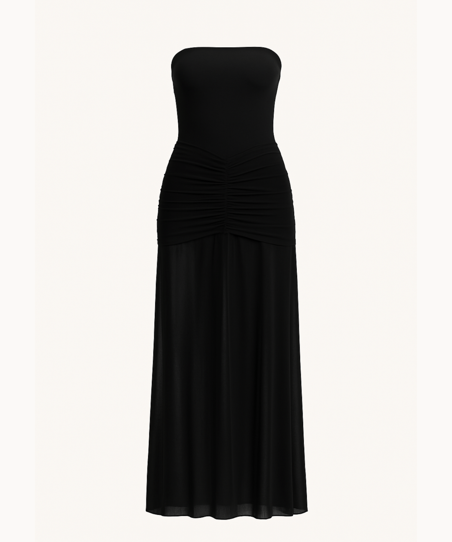 Aura Mesh Maxi Kjole - Sort - ByStenholt.dk