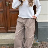 Baggy Habitbukser - Taupe - ByStenholt.dk