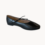 Ballerina med bindebånd - Sort - ByStenholt.dk