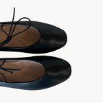 Ballerina med bindebånd - Sort - ByStenholt.dk