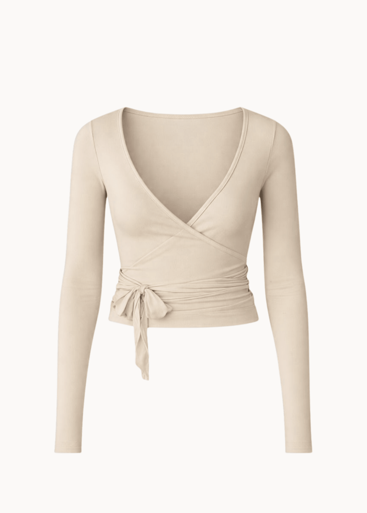 Ballet Wrap Bluse - Beige - ByStenholt.dk