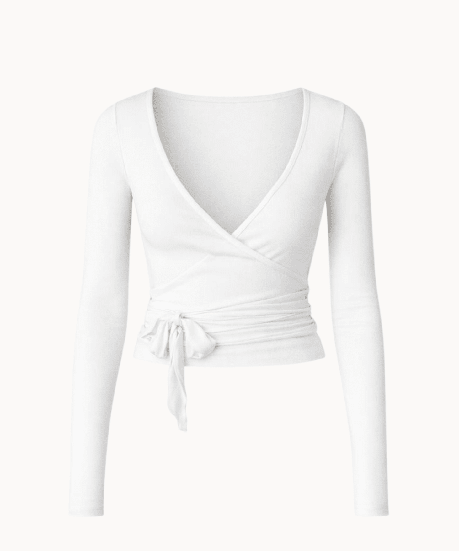 Ballet Wrap Bluse - Hvid - ByStenholt.dk