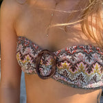 Bandeau Broderet Bikini - ByStenholt.dk