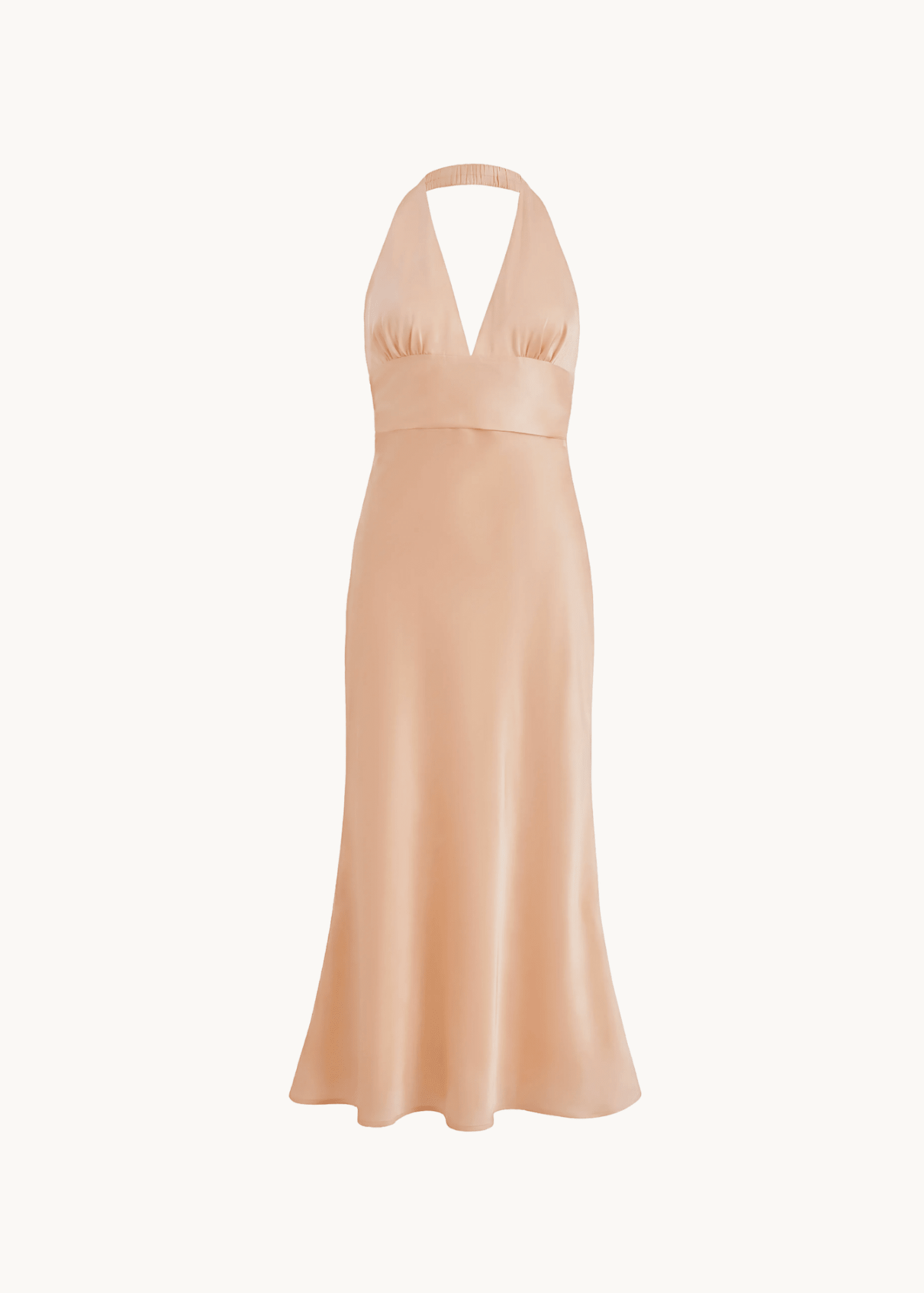 Bella Halterneck Kjole - Fersken - ByStenholt.dk