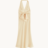 Bella Halterneck Kjole - Smørgul - ByStenholt.dk