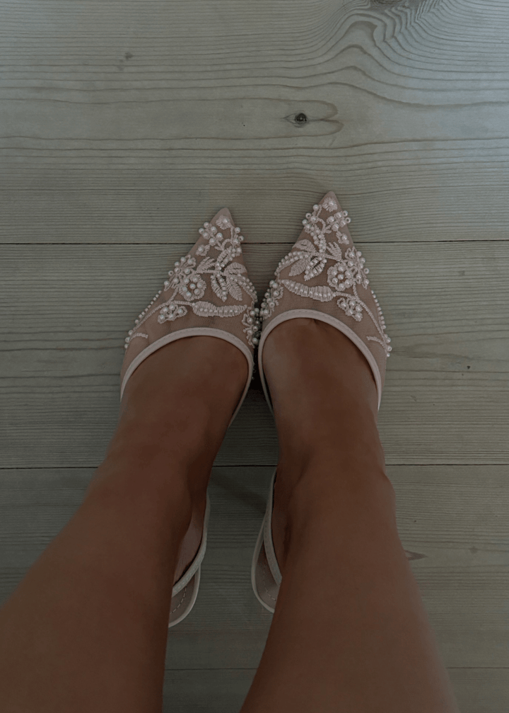 Blonde Slingback Pumps - Beige - ByStenholt.dk