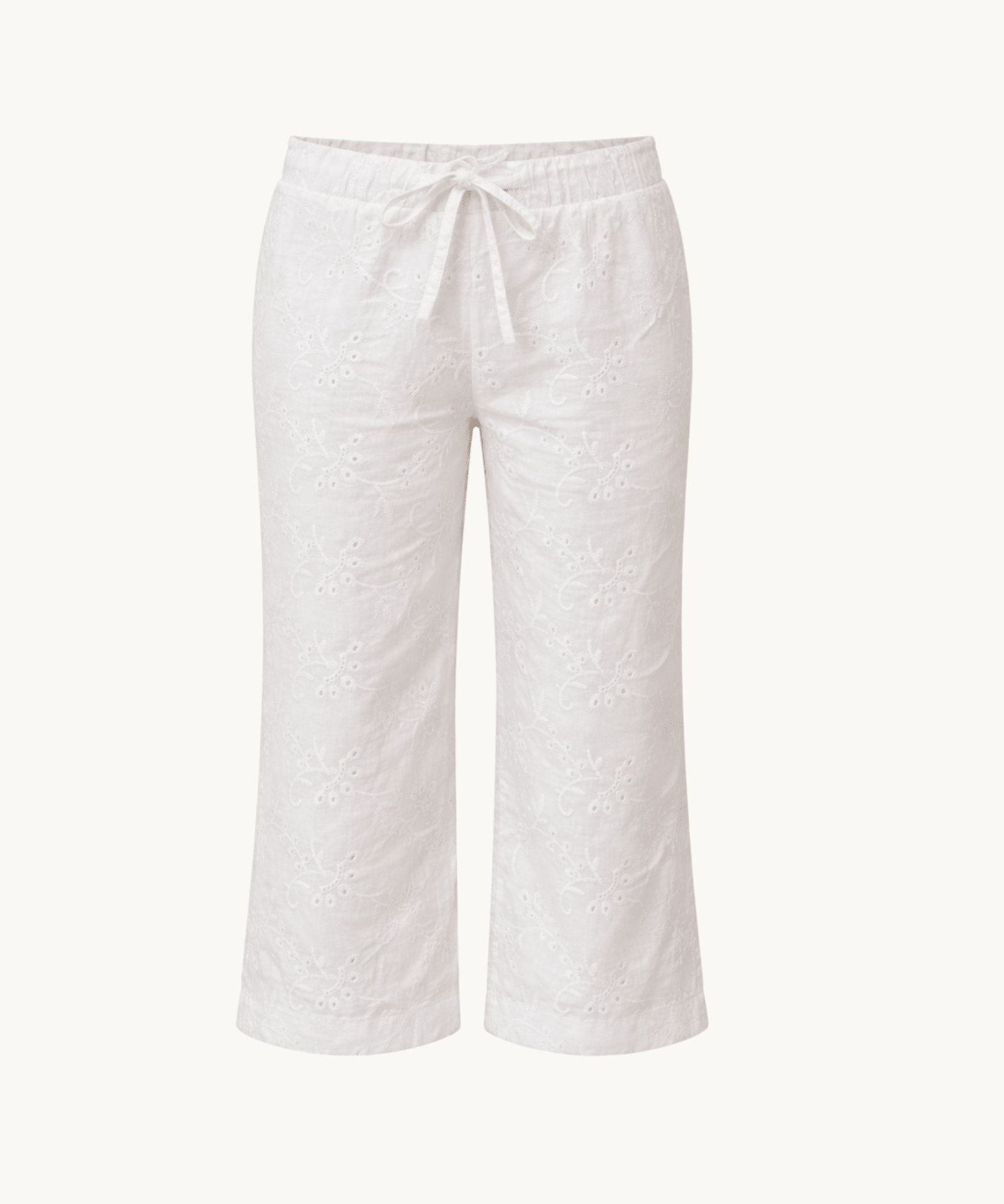 Broderet Low Waist Capribukser - ByStenholt.dk