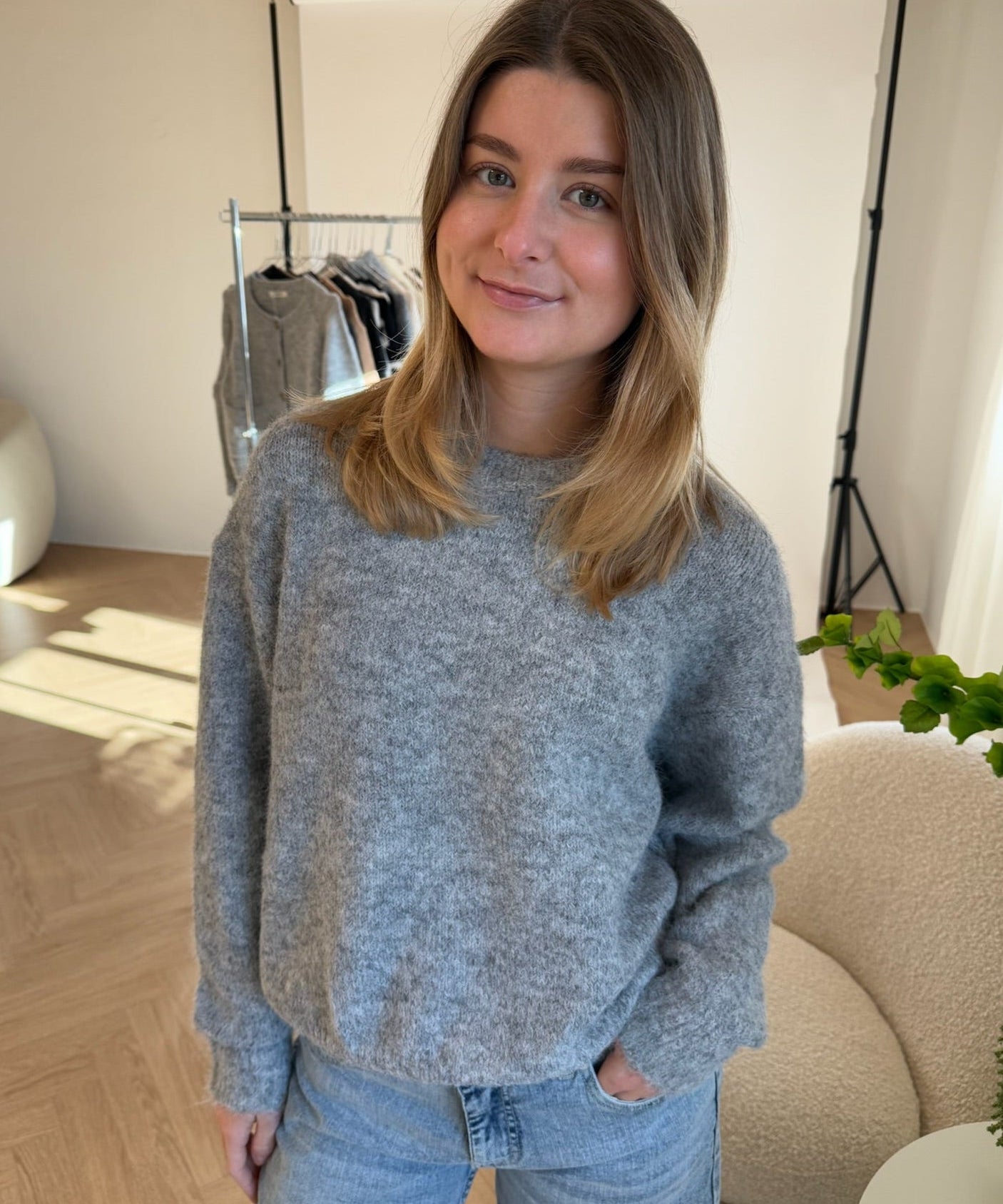 Casual Strik - Grå - ByStenholt.dk