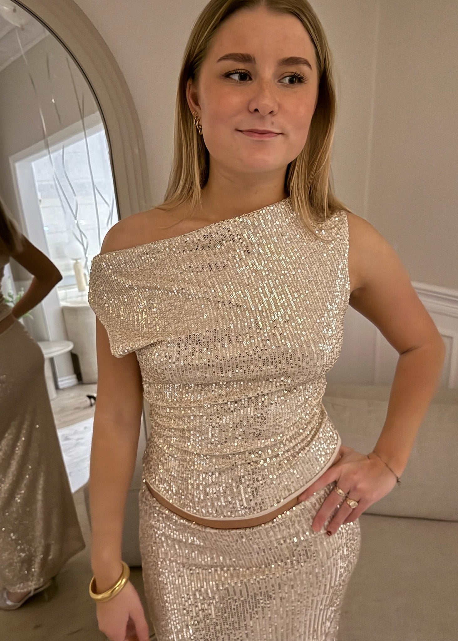 Celeste Paillet Top - Sart Lyserød - ByStenholt.dk