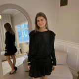 Celina Paillet Mini Kjole - Sort - ByStenholt.dk