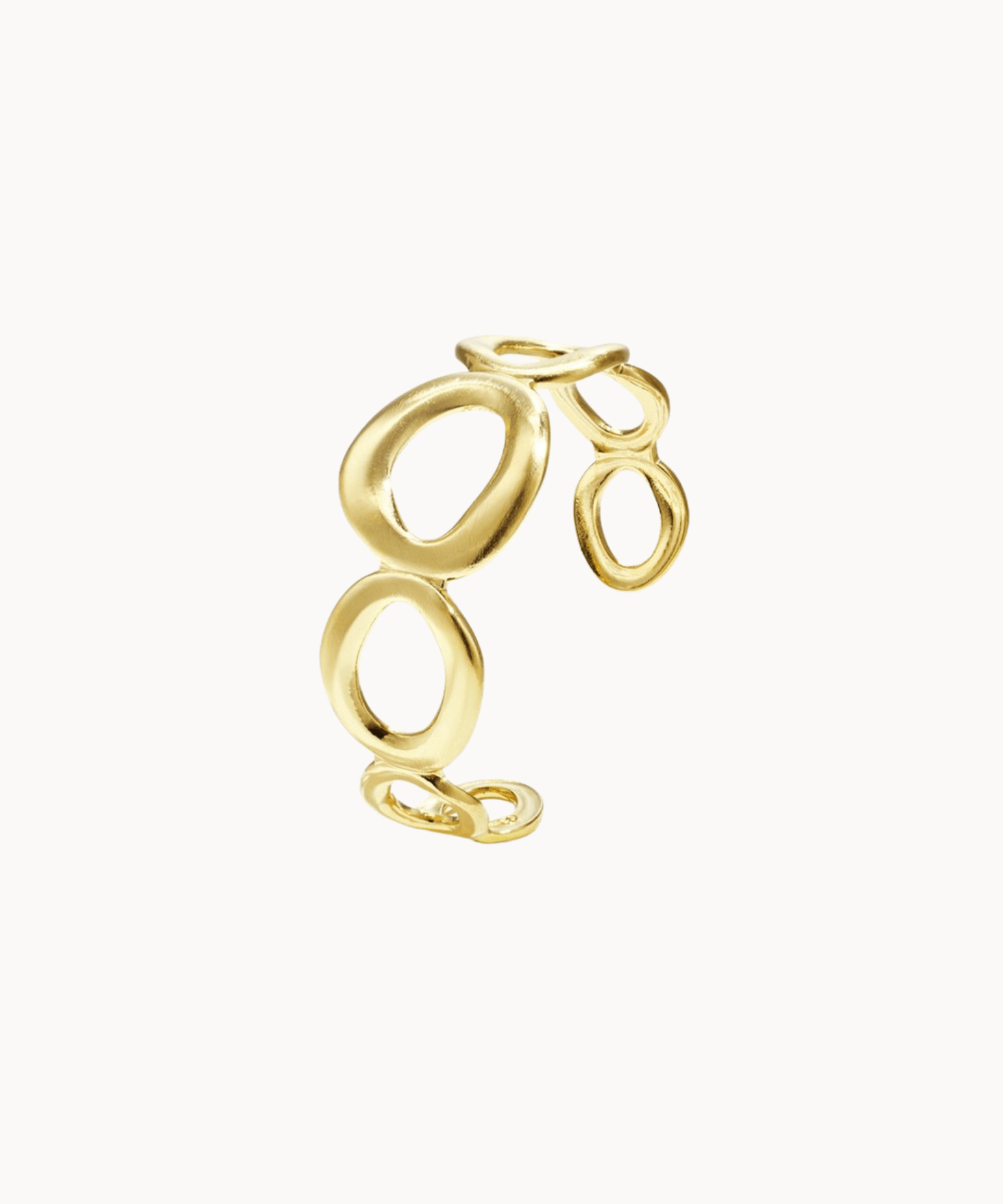Chunky Armbånd med Ringe - Guldbelagt - ByStenholt.dk