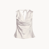 Cleo Draped Top - Beige