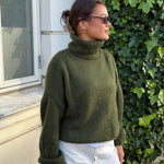 Cozy Højhalset Strik - Khaki - ByStenholt.dk