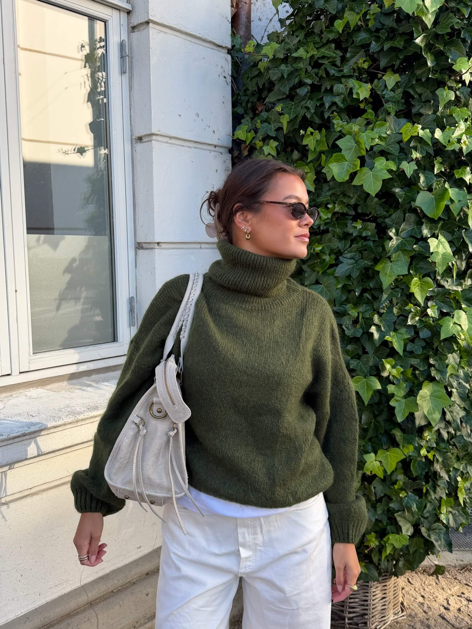 Cozy Højhalset Strik - Khaki - ByStenholt.dk