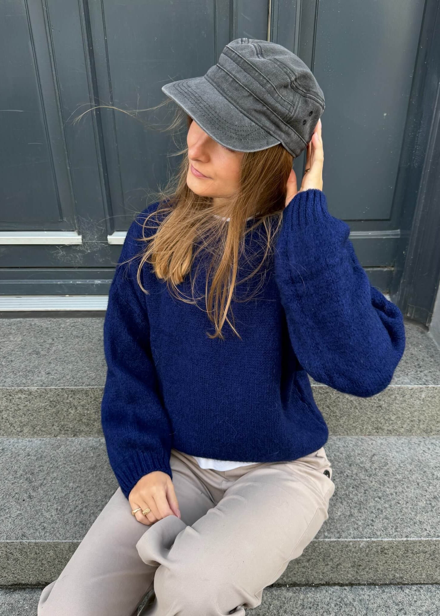 Cozy Strik - Navy - ByStenholt.dk