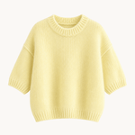 Cozy T-shirt Strik - Gul - ByStenholt.dk