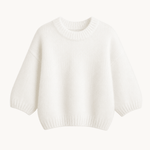 Cozy T-shirt Strik - Hvid - ByStenholt.dk