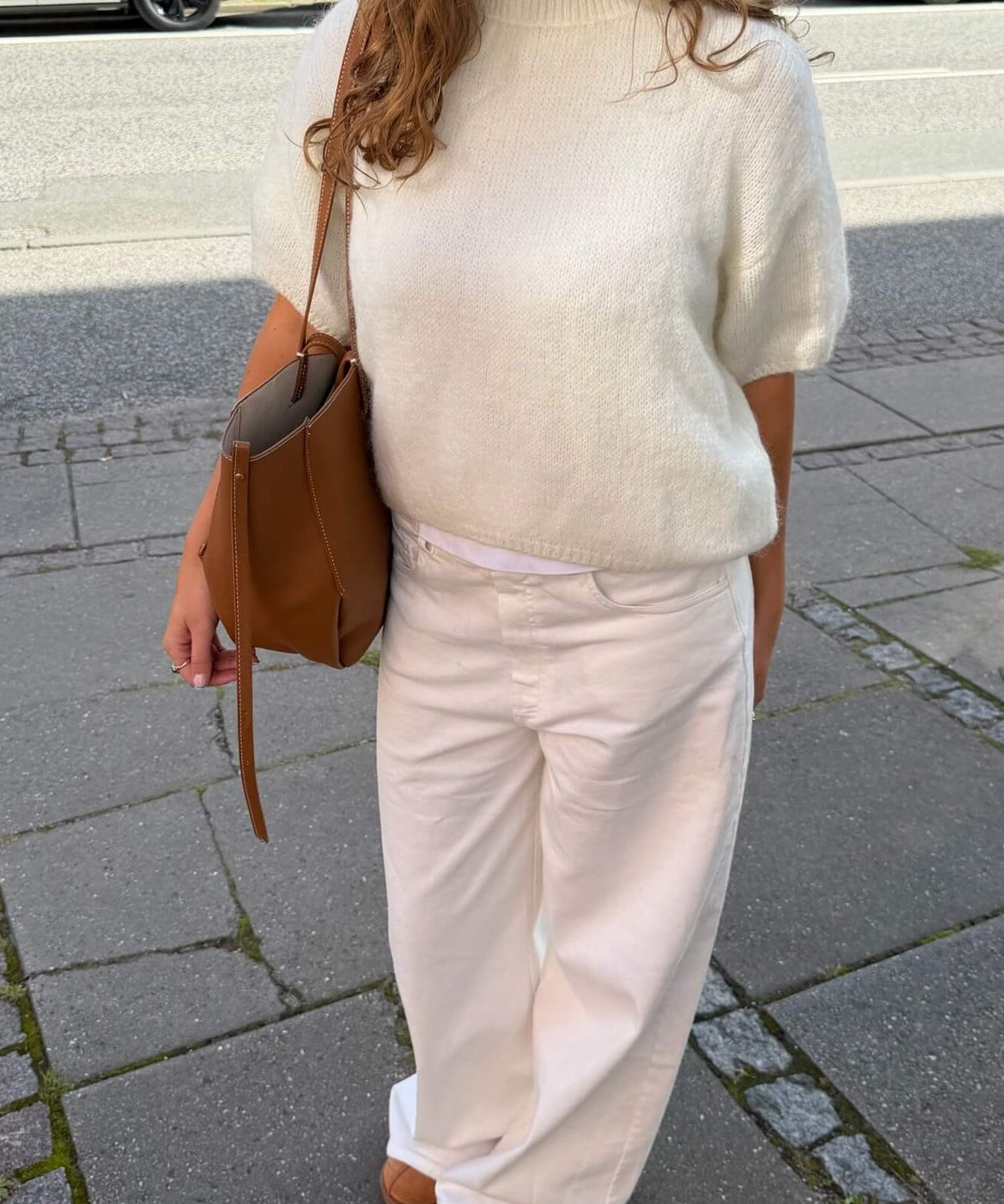 Cozy T-shirt Strik - Hvid - ByStenholt.dk