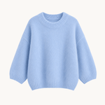 Cozy T-shirt Strik - Lyseblå - ByStenholt.dk