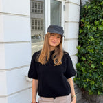 Cozy T-shirt Strik - Sort - ByStenholt.dk
