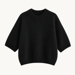 Cozy T-shirt Strik - Sort - ByStenholt.dk