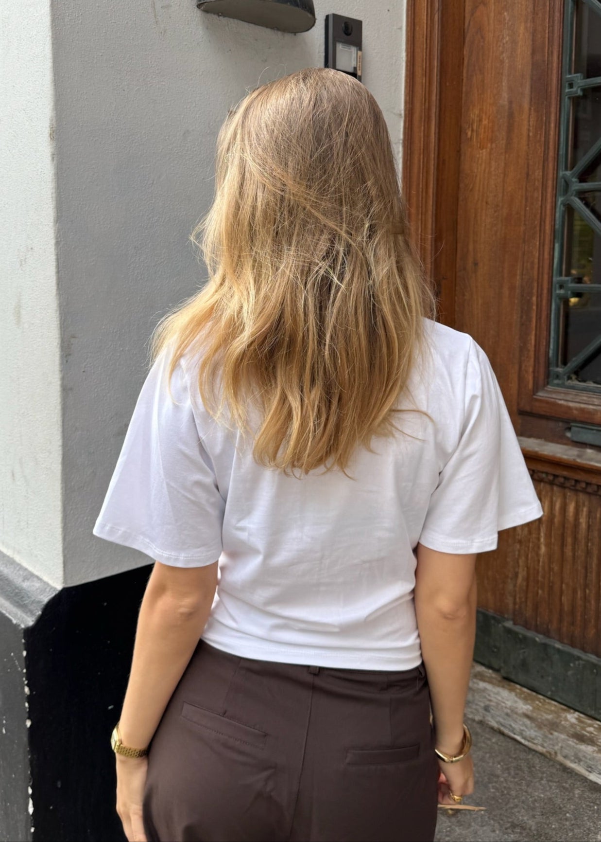 Daily Waisted T-shirt - Hvid - ByStenholt.dk