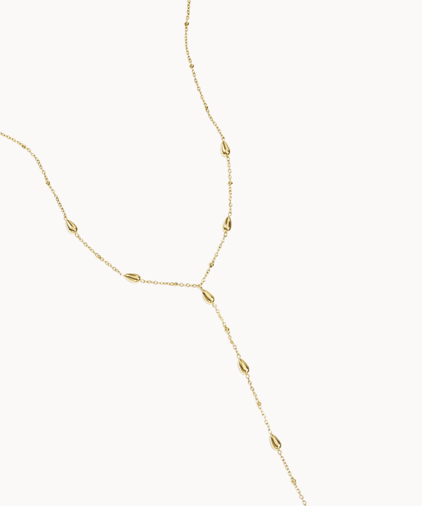 Dråbe Charm Halskæde - Guldbelagt - ByStenholt.dk