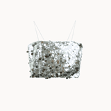 Dream Paillet Bandeau Top - Sølv - ByStenholt.dk