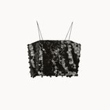 Dream Paillet Bandeau Top - Sort - ByStenholt.dk