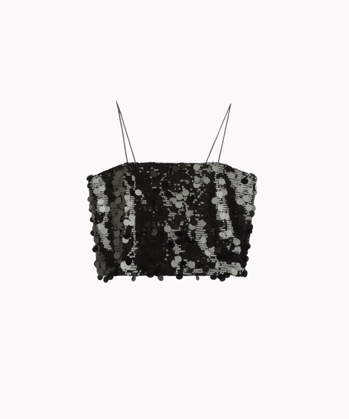 Dream Paillet Bandeau Top - Sort - ByStenholt.dk