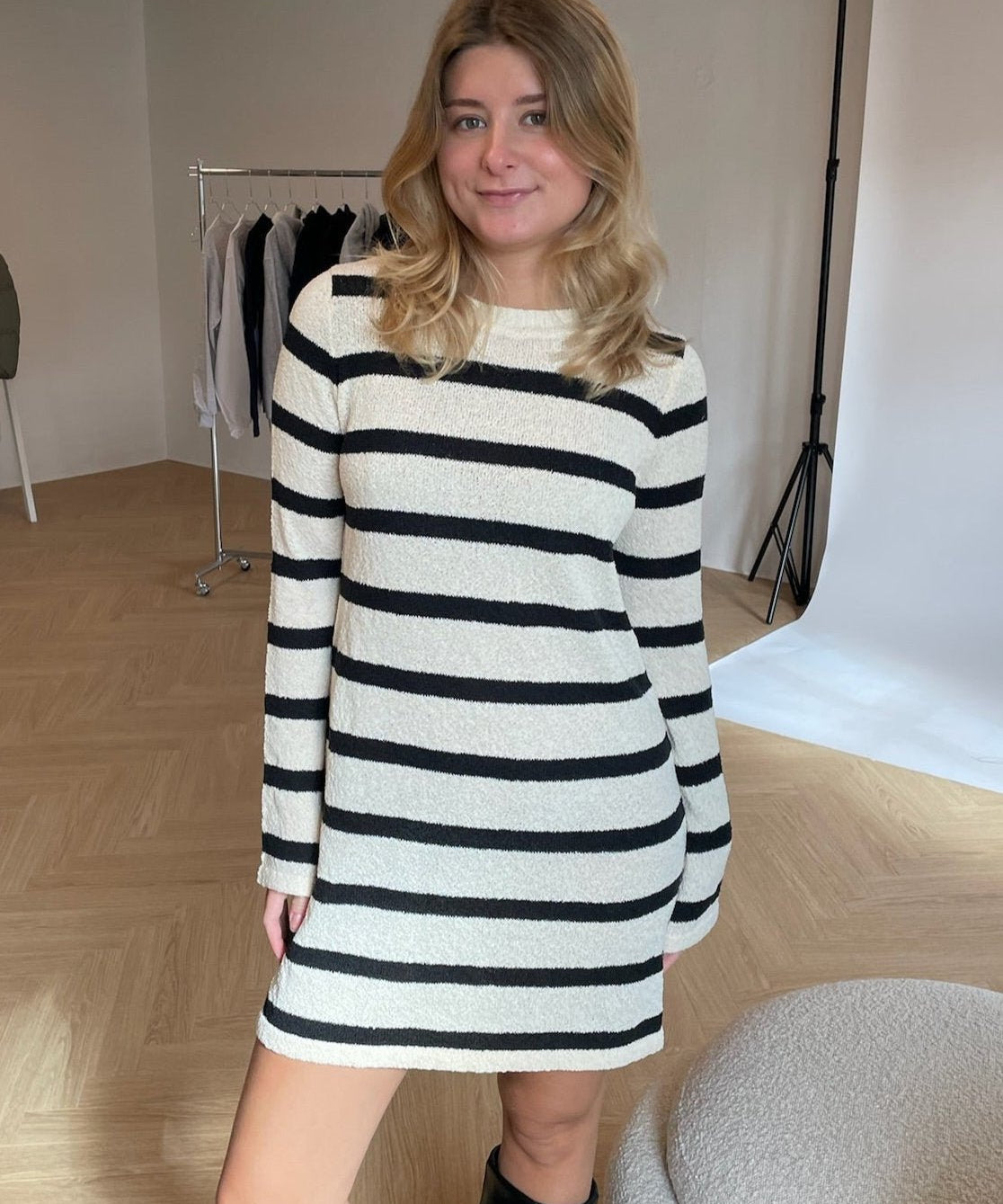 Elina Kjole - Creme/Sort - ByStenholt.dk