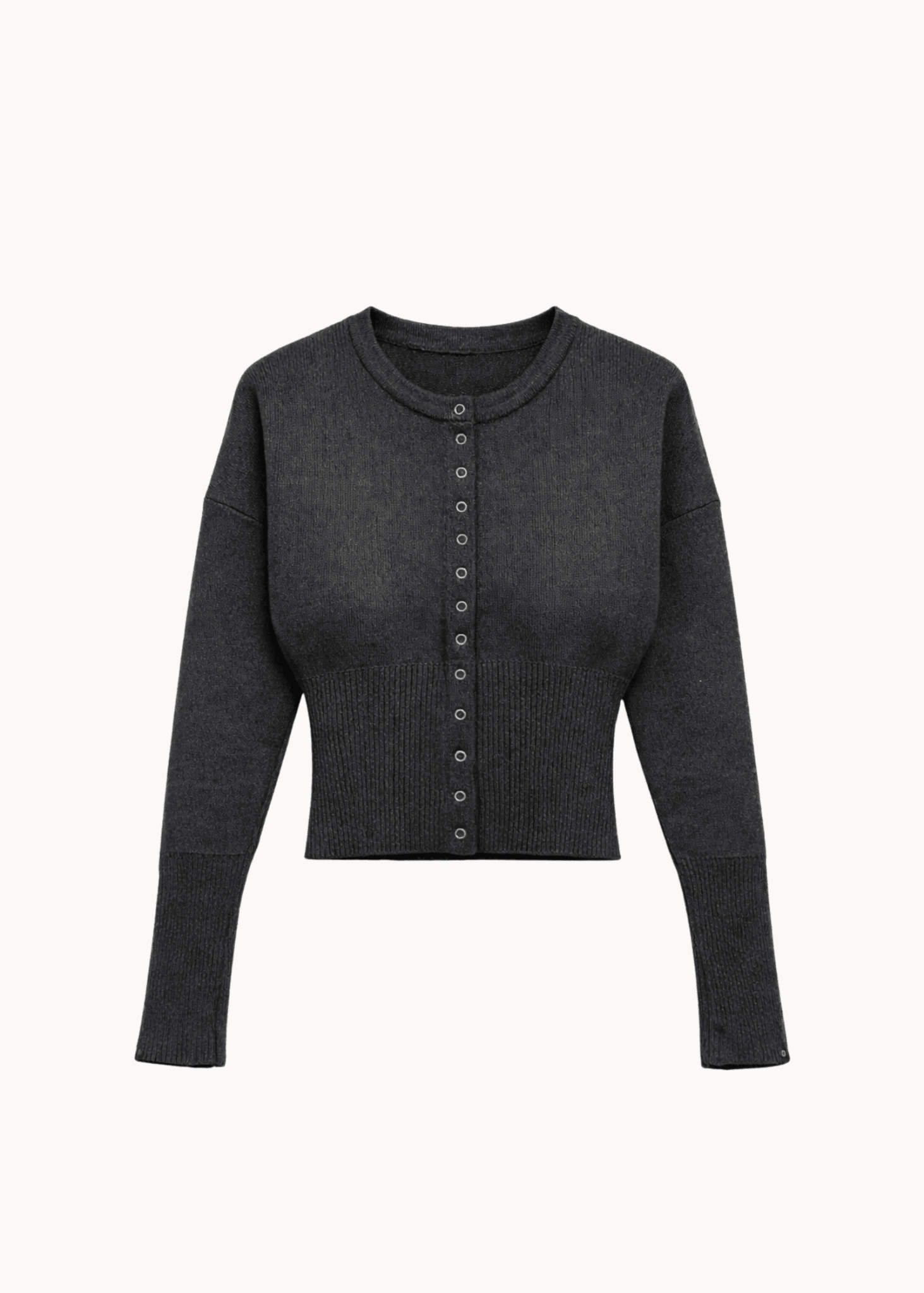 Eline Fitted Cardigan - Grå - ByStenholt.dk