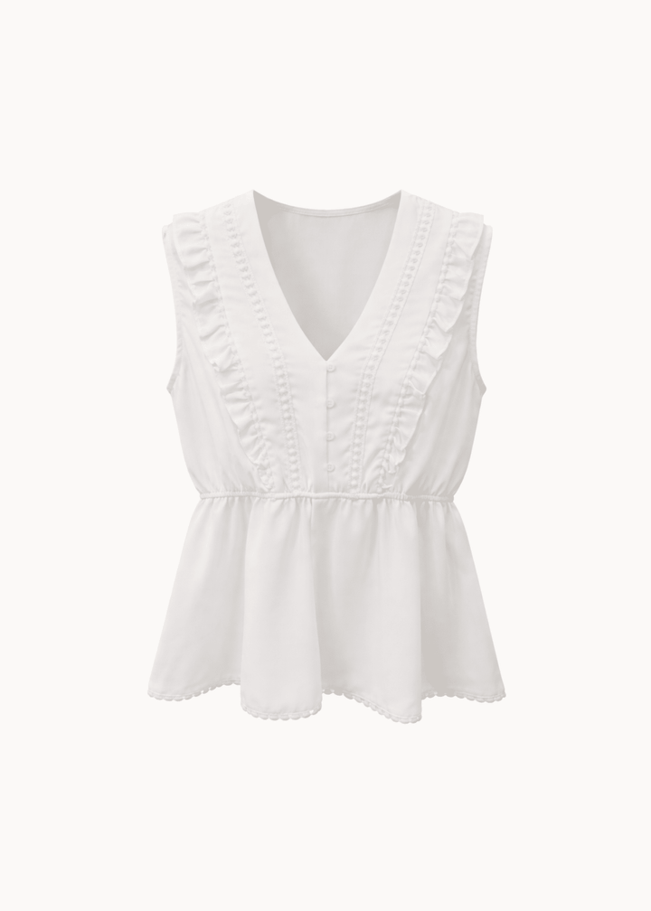 Elinor Top - Hvid - ByStenholt.dk