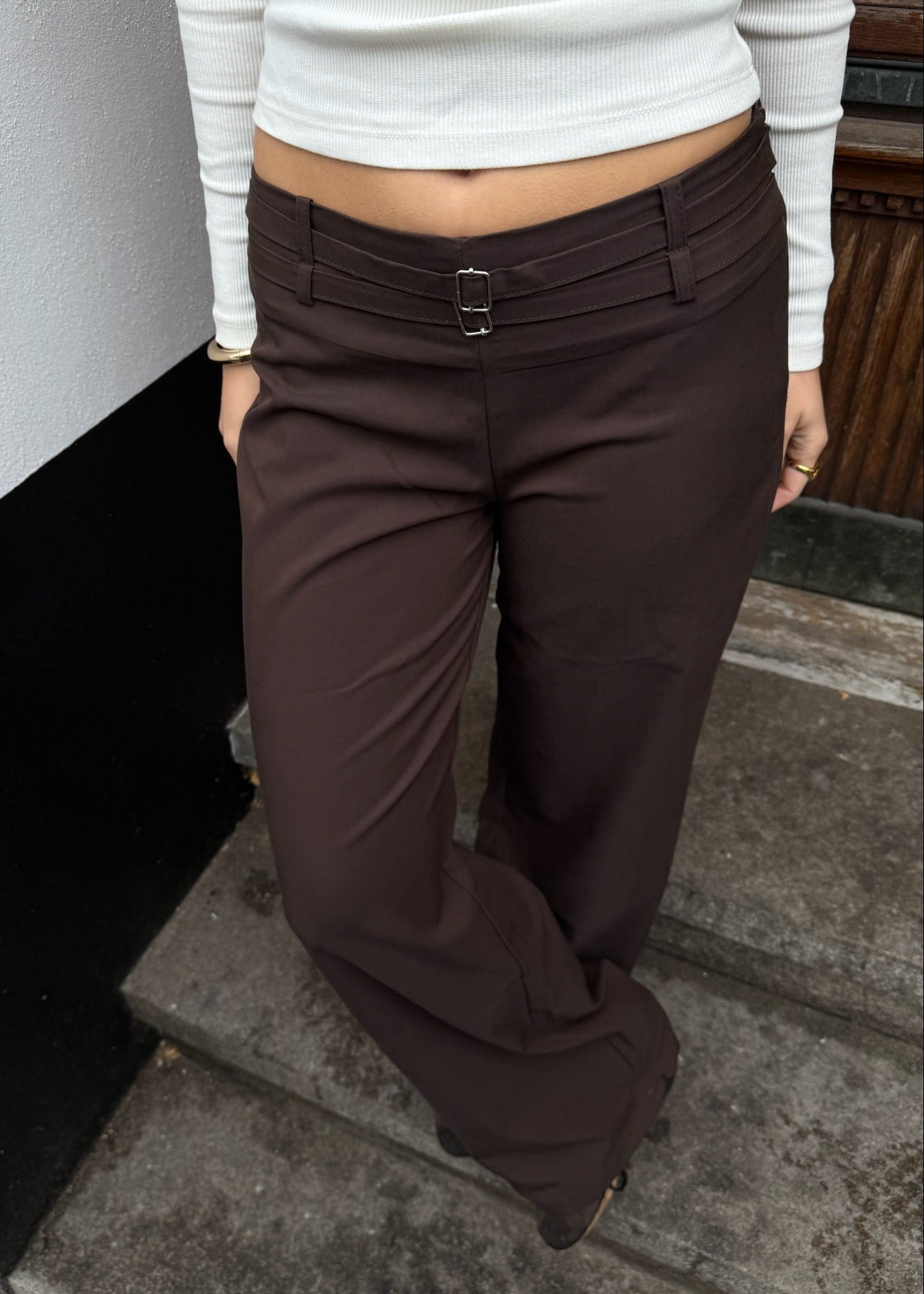 Elira Low Waist Bukser - Brun - ByStenholt.dk