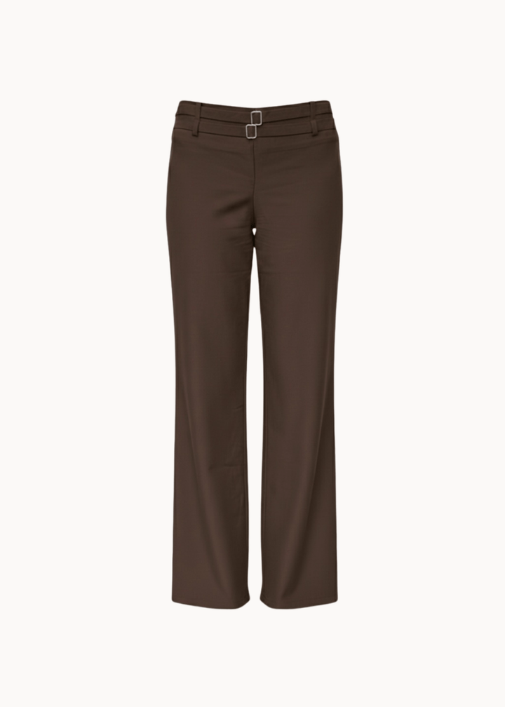 Elira Low Waist Bukser - Brun - ByStenholt.dk