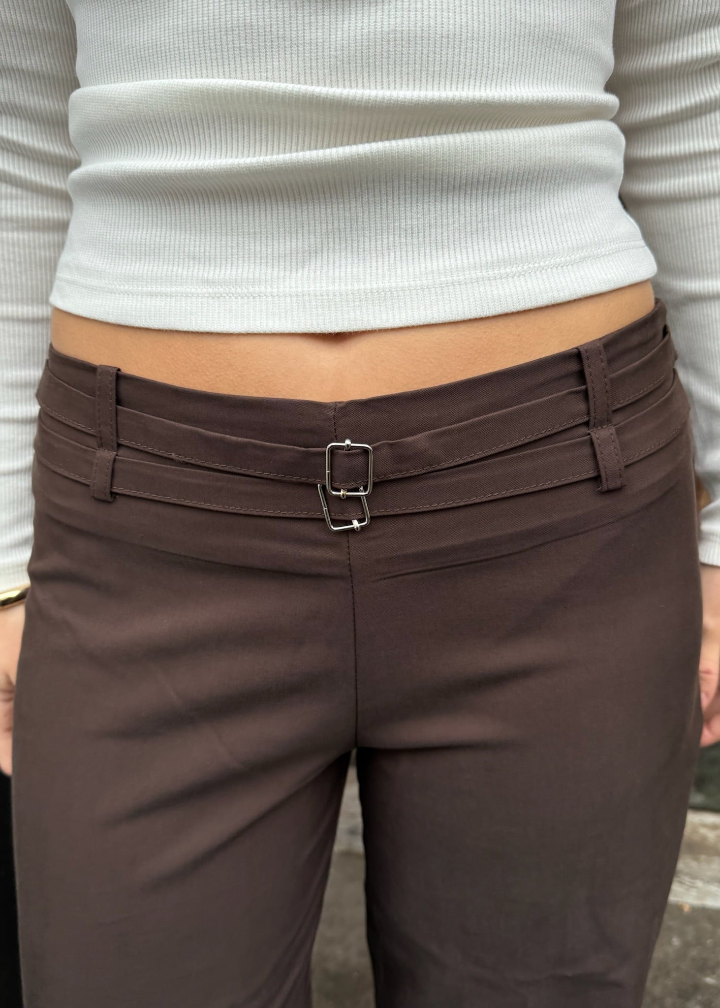 Elira Low Waist Bukser - Brun - ByStenholt.dk