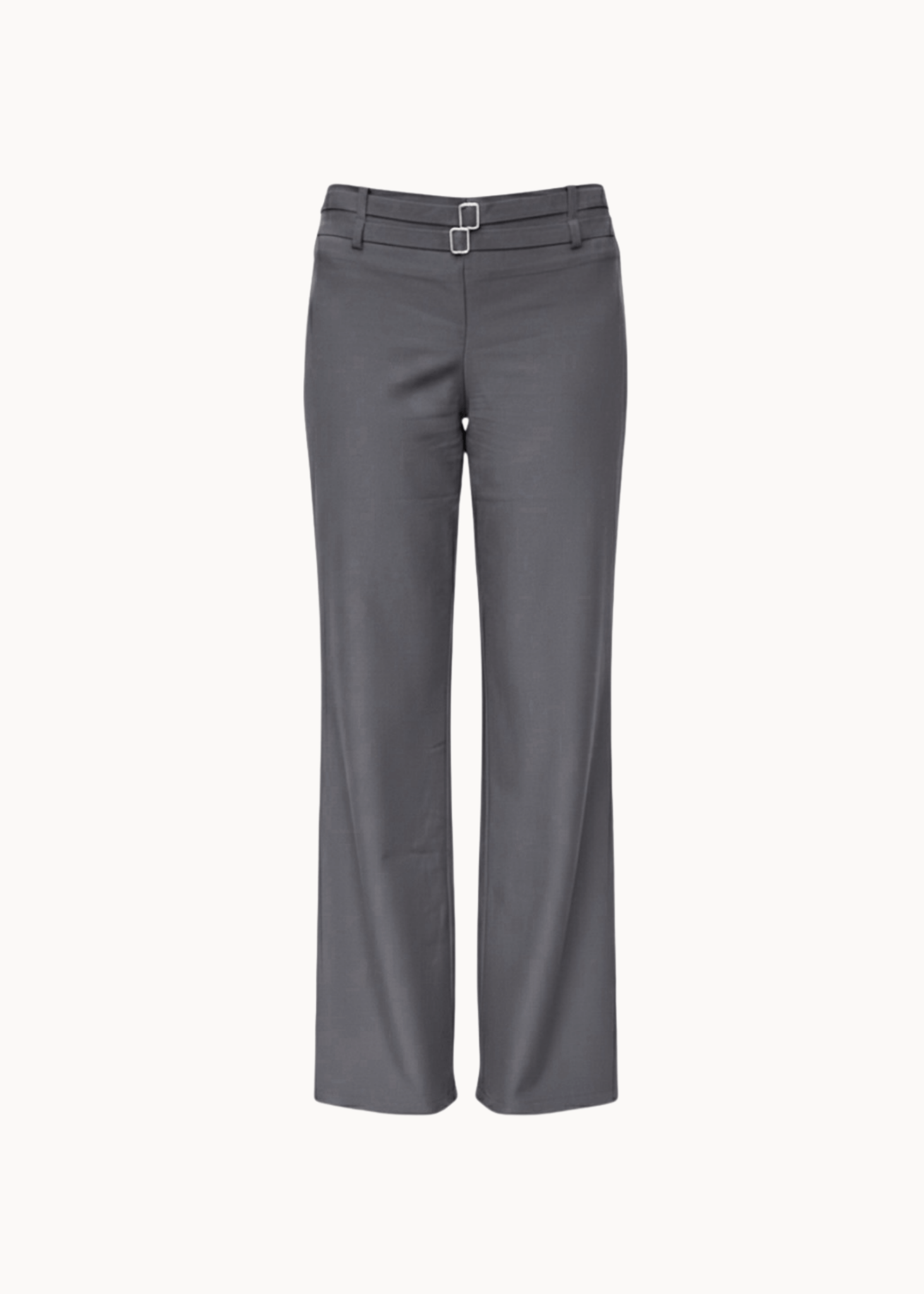 Elira Low Waist Bukser - Grå - ByStenholt.dk