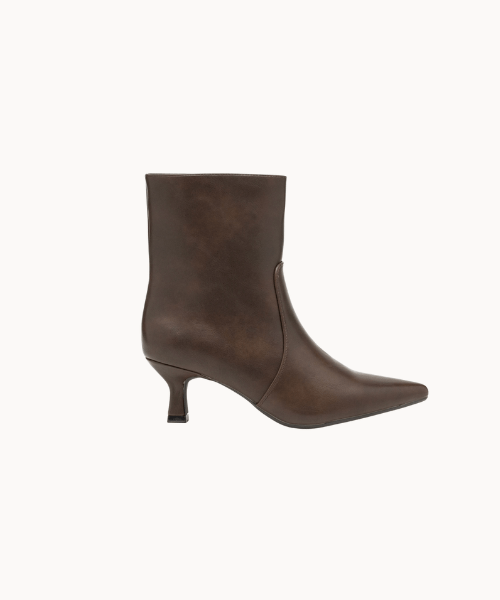 Ella Ankelstøvler med Kitten Heel - Brun - ByStenholt.dk
