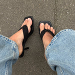 Ely Sandaler med Hæl - Sort - ByStenholt.dk