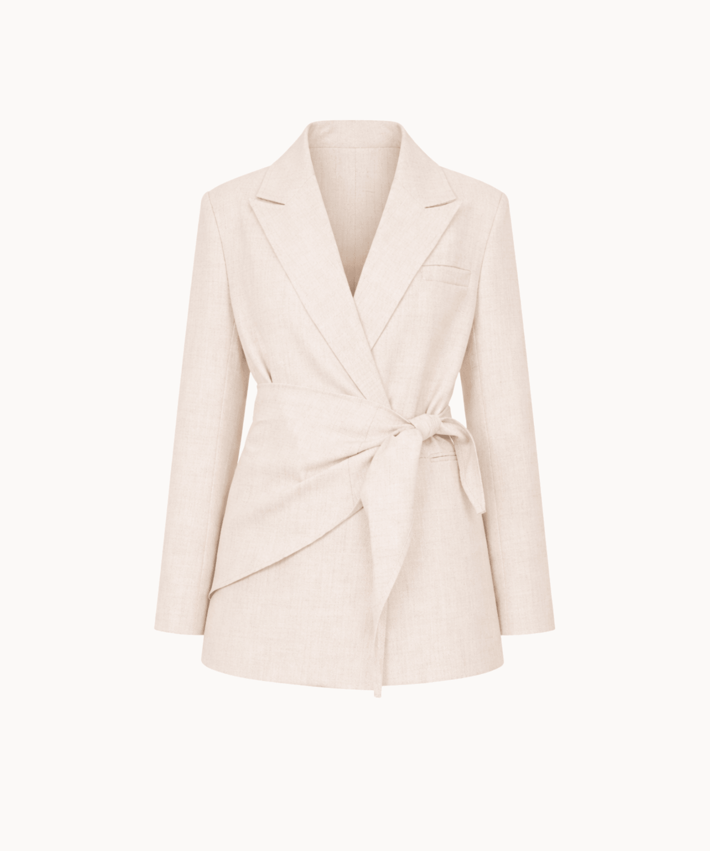 Emma Tie Blazer - Beige - ByStenholt.dk