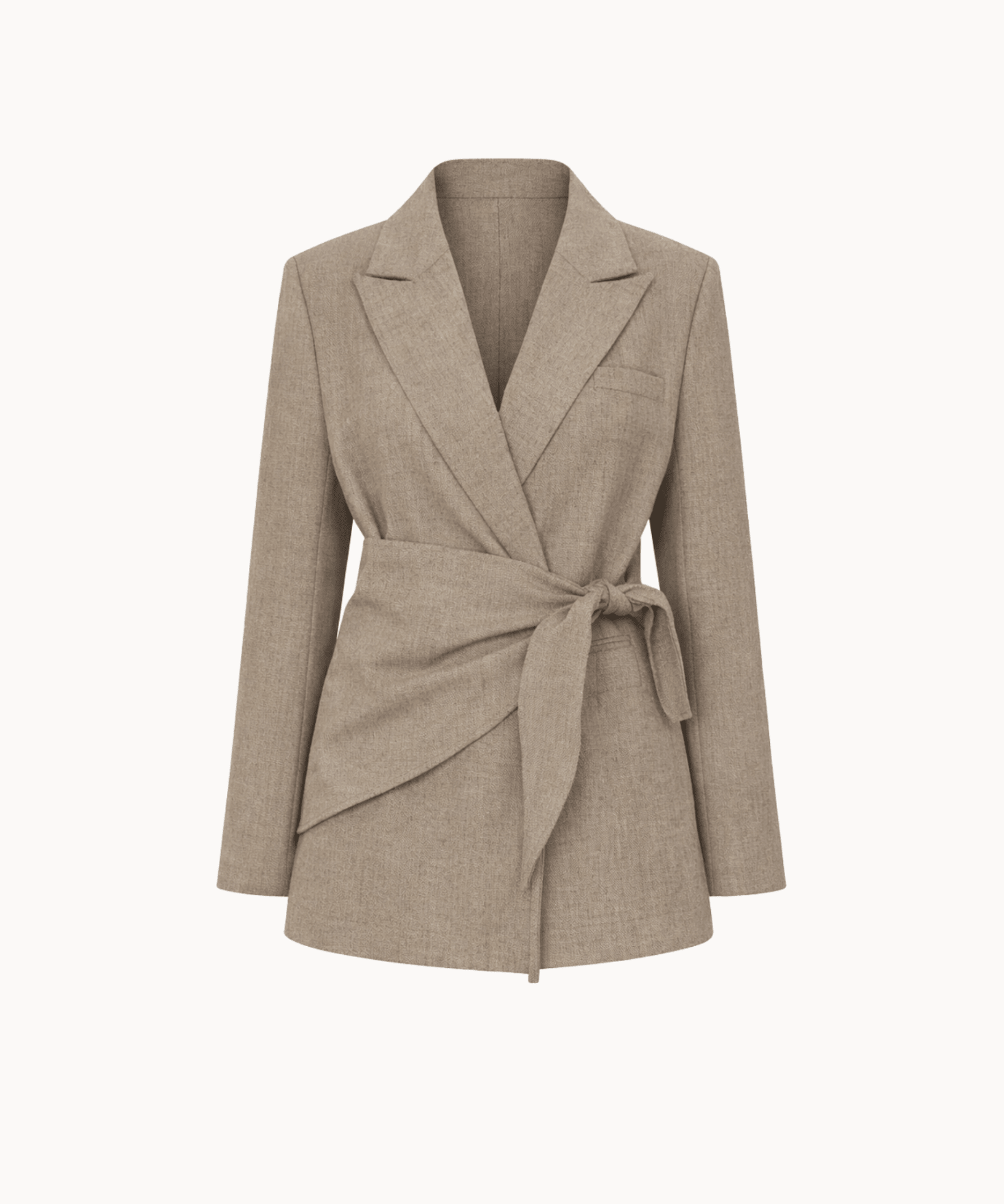 Emma Tie Blazer - Taupe - ByStenholt.dk