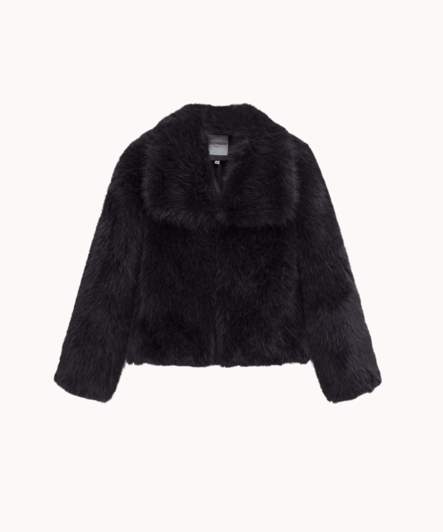 Faux Fur Kort Jakke - Sort - ByStenholt.dk