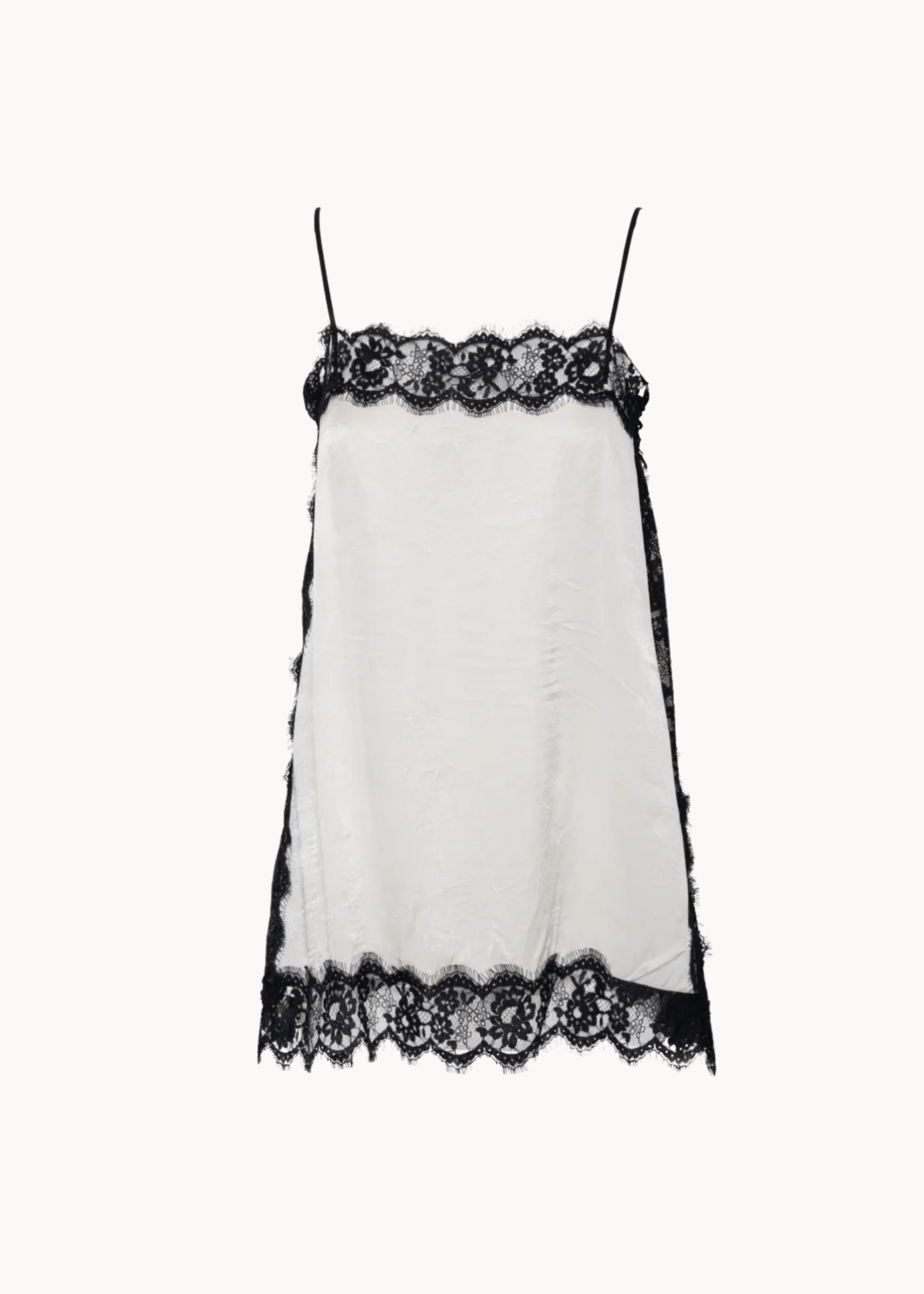 Firkantet Satin Top - Hvid - ByStenholt.dk