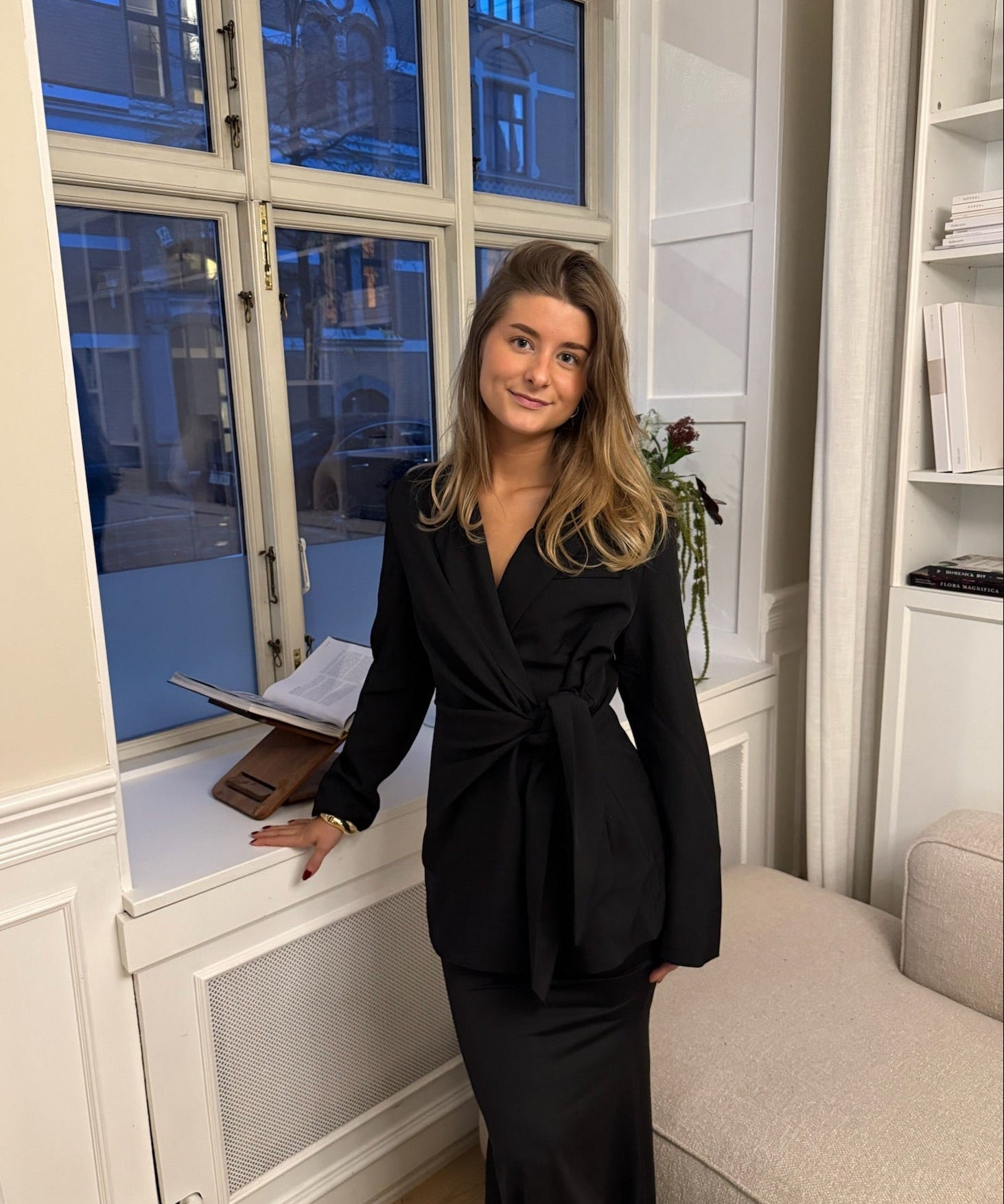 Fitted Tie Blazer - Sort - ByStenholt.dk