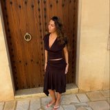 Gaia Top - Mørkebrun - ByStenholt.dk