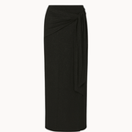 Glimmer Maxi Nederdel med Bindebånd – Sort - ByStenholt.dk